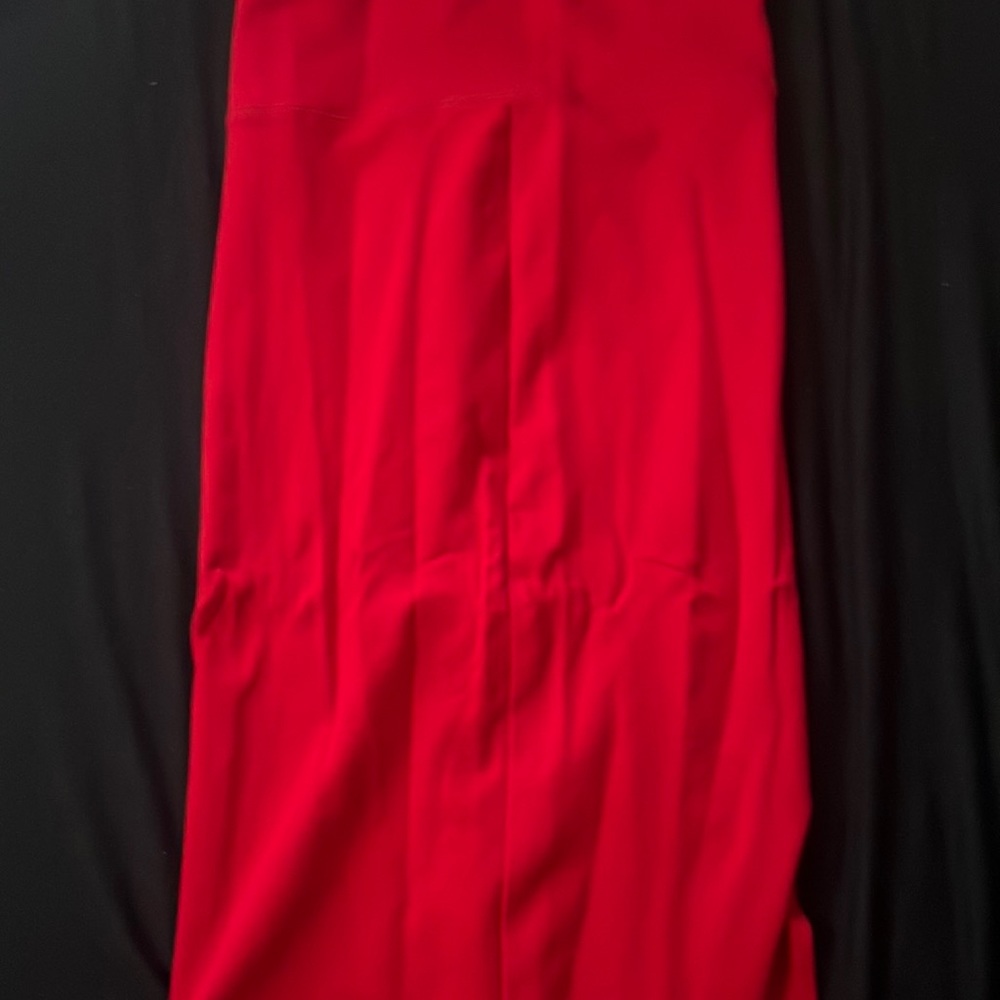 Red pencil skirt